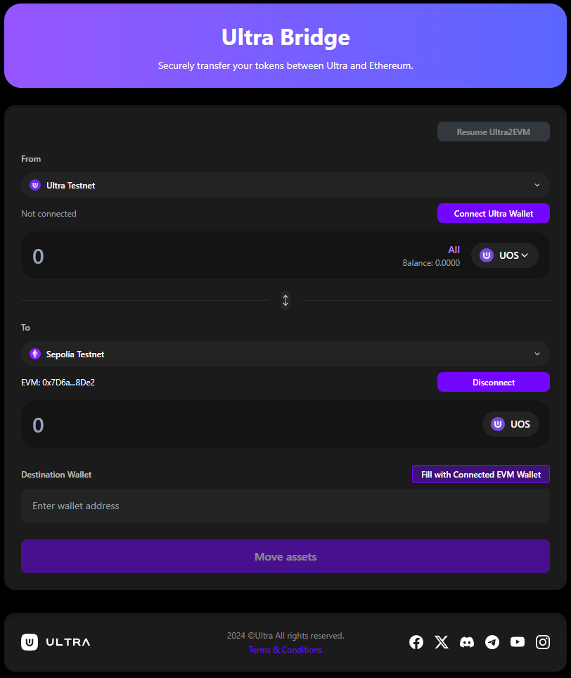 Ultra Bridge Main Interface