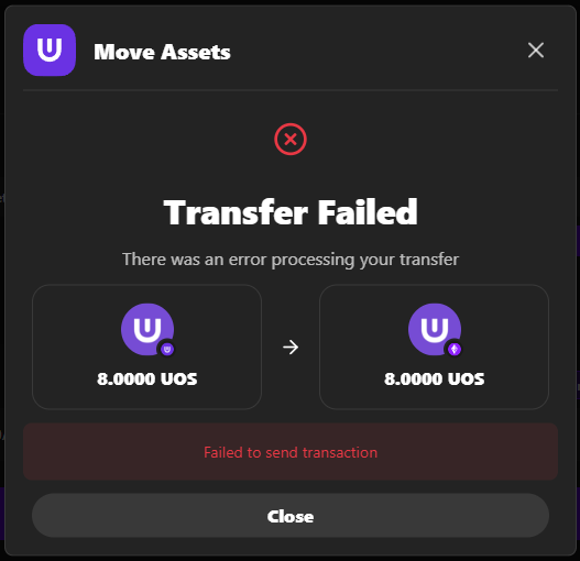 Transaction Failed